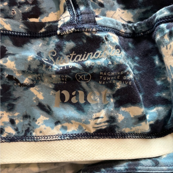 Pact for and flare shelf bra tie dye blue xl - Picture 3 of 3